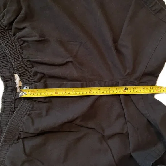 WOMENS SHORTS Size 26W WOMAN WITHIN Elastic Waist BLACK Cotton DENIM 1071A - Picture 8 of 9